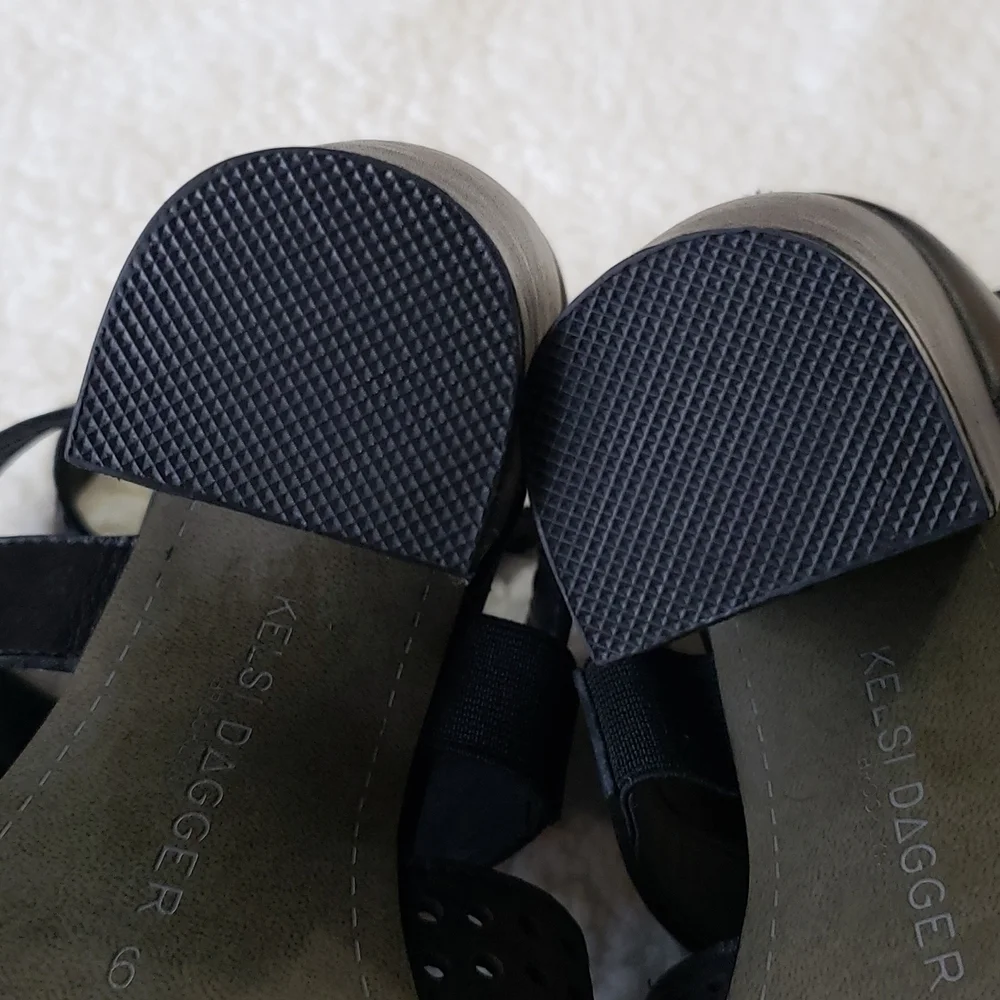 KDB Kelsi Dagger Brooklyn Ballard High Heel Sandal, Color Black, Size 9